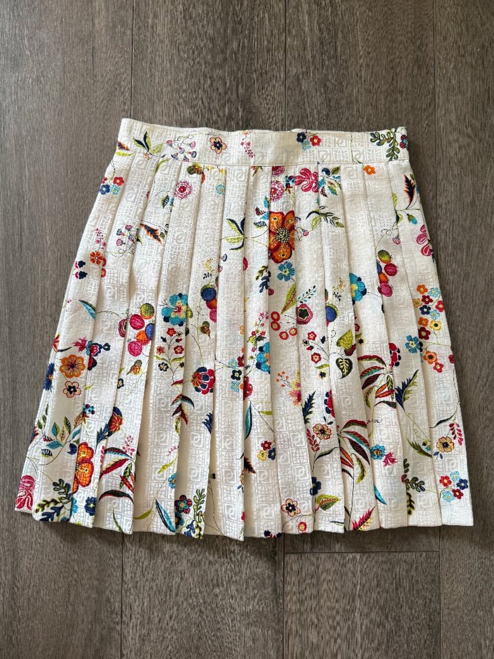 Ports 1961 Floral Silk Pleated Skirt